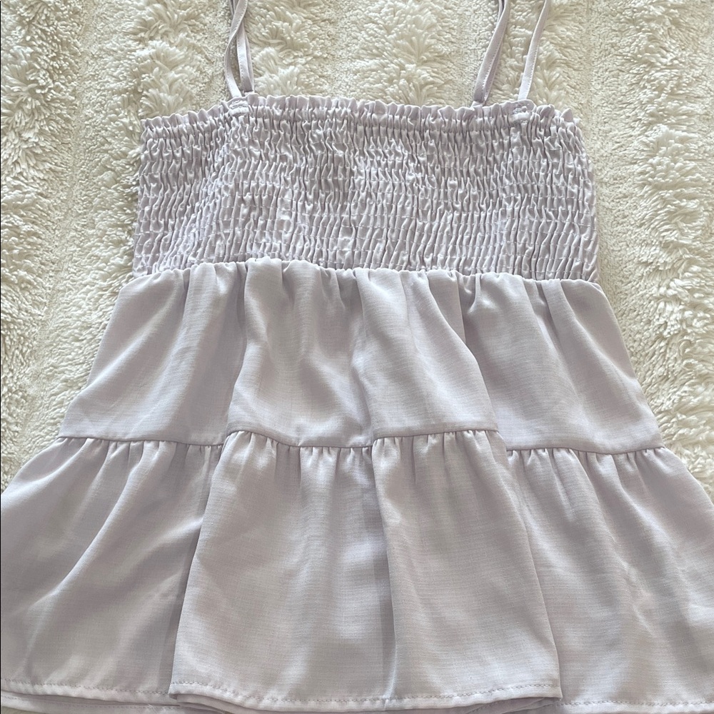 Women’s Light Purple Flowy Spaghetti Strap/Baby Doll Top